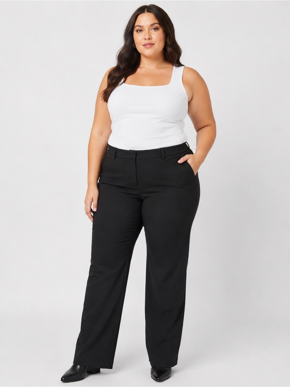 Old Navy Black Straight-Leg Women's Trousers